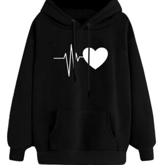 Naiste südamega kapuutsiga pusa, must (S)