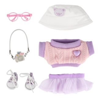 Pehme nuku riiete komplekt, lilla (17cm)