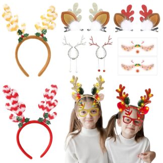 Valgustusega põhjapõdra sarvedega peavõru (2tk)