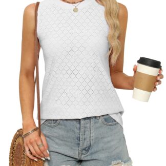 Naiste varrukateta pluus, valge (L)