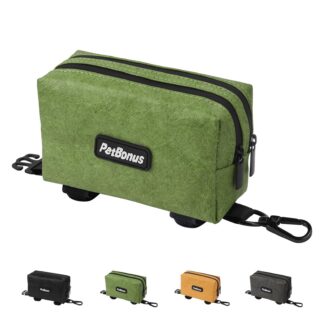 Koera kilekottide hoidik ja maiustuste tasku, must