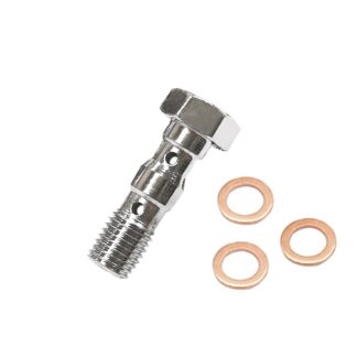 Pidurisadula polt mootorrattale, hõbedane (M10x1.25mm)