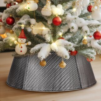 Jõulukuuse jala kate, hõbedane (50cm)