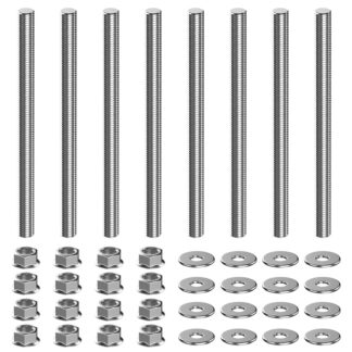 Keermestatud varras kuuskantmutritega, roostevaba teras (M8, 100mm) 8 tk