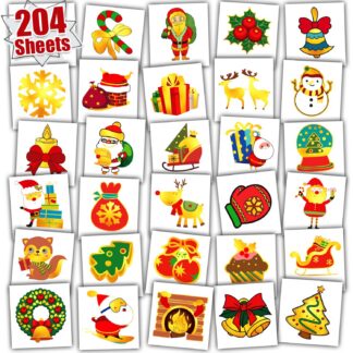 Kleepetätoveeringud lastele (204 lehte) jõulud