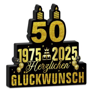 Sünnipäeva lauakaunistus, must ja kuldne (40. juubel)