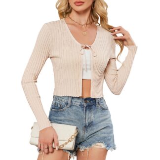 Pikkade varrukatega kootud kampsun, must (XL)