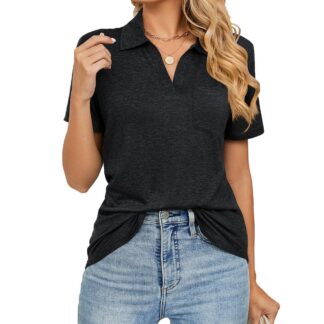 Naiste lühikeste varrukatega polosärk, taskutega S