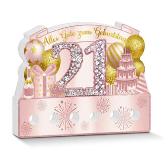 Sünnipäeva lauakaunistus rahataskuga, roosa kuld (21)