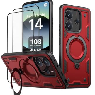 Xiaomi Redmi Note 14 telefonikaaned, hoidikuga, punane