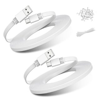 Micro-USB laadimiskaabel, lame (2tk, 3m)