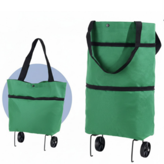 Kokkuvolditav ratastega ostukott 50x35 cm, juhuslik värv