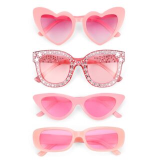 Roosad retro päikeseprillid, komplekt