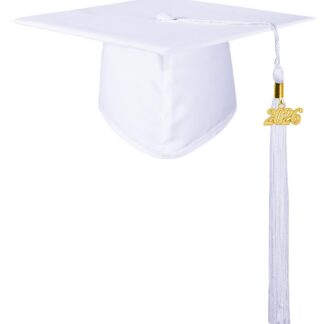 Lõpumüts tutiga, valge