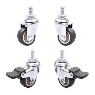 Mööblirattad piduriga (4tk, 2.5cm)