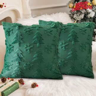 Rohelised pehmed kuusega padjakatted 2 tk (45x45cm)