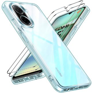 Xiaomi Redmi A5 4G telefonikaaned ja karastatud klaas (1+2tk, põrutuskindel, läbipaistev, mittekollanev)