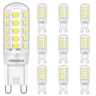 G9 LED pirnid, külm valgus (10tk, 3W)