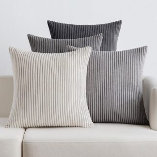 Sametised pehmed dekoratiivsed padjapüürid, tumehall (4tk, 40x40cm)