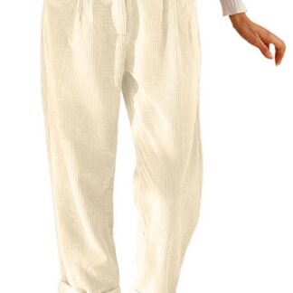 Kõrge vöökohaga laiad velvetpüksid suurus M