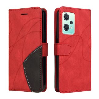 OnePlus Nord CE 2 Lite 5G rahakott-telefonikaaned, kunstnahast, punane