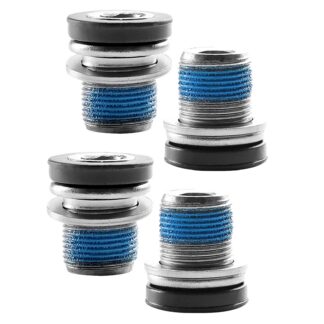 Jalgratta vändapoldid tihendiga, mustad (4tk, M15)