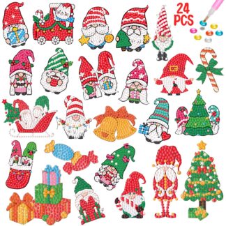 Teemantmaali komplekt lastele, jõuluvana (24tk)