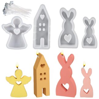 Silikoonist vormid (4tk) küünalde tegemiseks või muuks