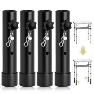 Reguleeritavad laua jalgade pikendused, must (4tk, 9-14cm)