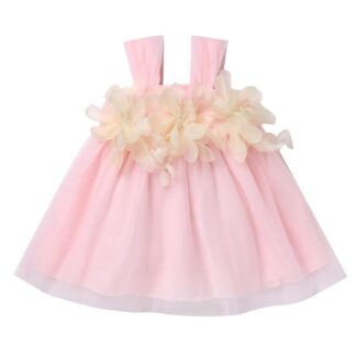 Beebitüdrukute tüllist pidulik kleit, roosa (s. 12-18 kuud)