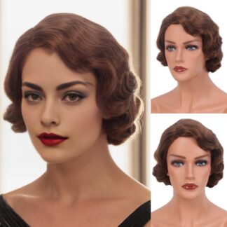 1920ndate stiilis parukas, pruun