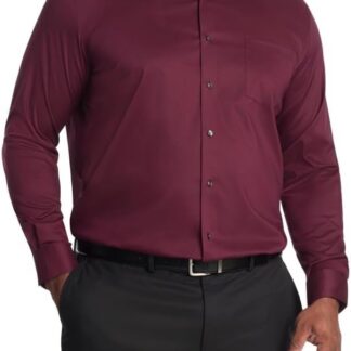 Tumepunane pidulik meeste särk, polüestersiidine, XXL