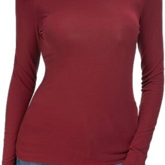 Punane pikkade varrukatega õhem pluus suurus L