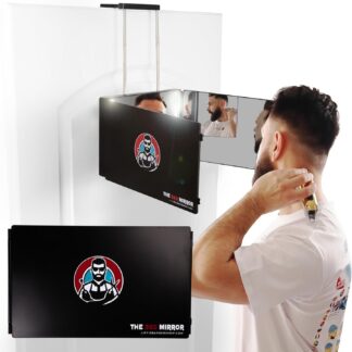 LED-valgustusega kolmeosaline peegel, pikendatav