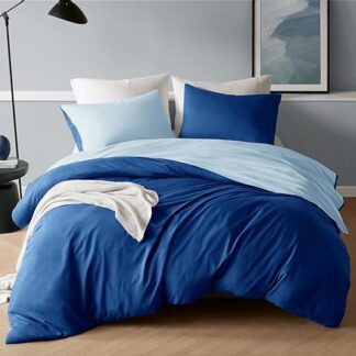 Sinine voodipesukomplekt 2 tekikotti 135x200 ja 2 padjapüüri 80x80 cm