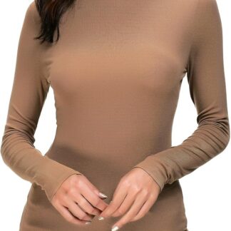 Pruun pikkade varrukatega õhem pluus suurus XL