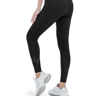 Naiste venivad ja voodriga jalgrattapüksid, must (M)