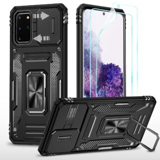 Telefonikaaned Samsung Galaxy S20 koos ekraanikaitsega, must (2tk)