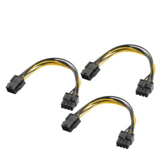 PCIe 6-pin kuni 8-pin adapterkaabel (3tk, 10cm)