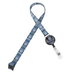 Pikendatav kaardihoidja kaelapaelaga, geomeetriline