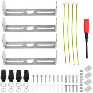 Laevalgusti kinnituskomplekt, must (4tk)