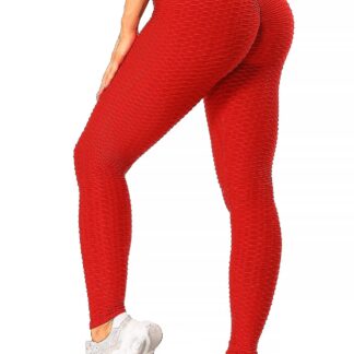 Kõrge pihaga push-up retuusid, punane (XS)