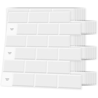 Kleebitavad 3D seinaplaadid, valge (30x30cm) 8 tk