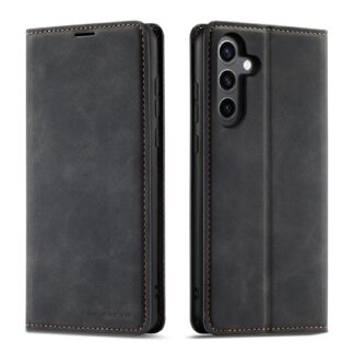 Samsung Galaxy A34 5G telefonikaaned, nahast, RFID-kaitsega, must