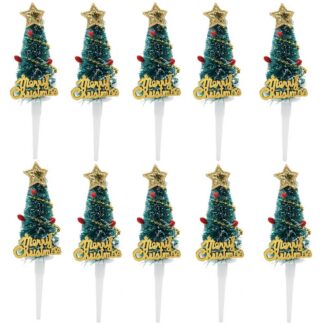 Jõuluteemalised koogikaunistused (10tk)