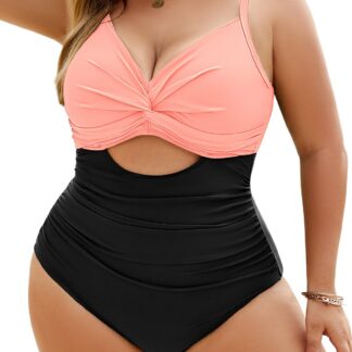 Tugikaartega vormiv trikoo, roosa ja must (4XL)