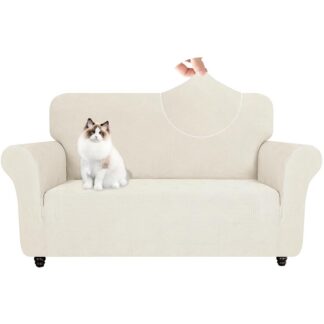 Veniv 2-kohaline diivanikate, kreemikasvalge