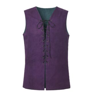 Kahepoolne seemisnahast vest meestele (M)