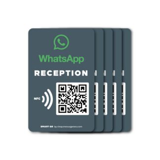 WhatsApp QR ja NFC kleebised (5tk, 12x8cm)