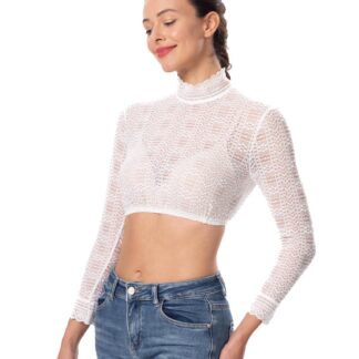 Pitsist dirndl-pluus, valge (s. 36)